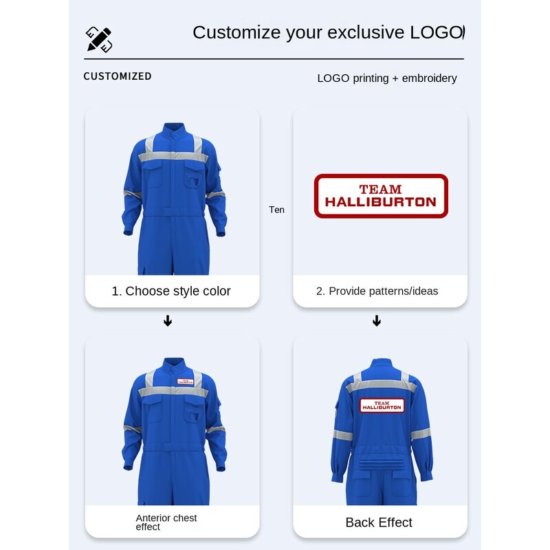 Work Clothing Supplier - Custom Pure Cotton Flame Retardant Reflective