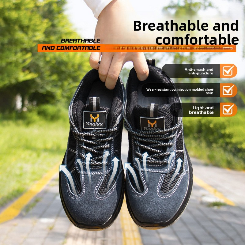 Safety Shoes Factory - Wholesale Men's Suede Breathable Iron Toe