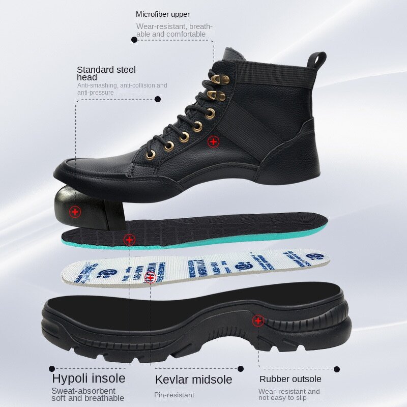 Safety Shoes Factory - Men's Winter Microfiber Steel Toe Kevlarr