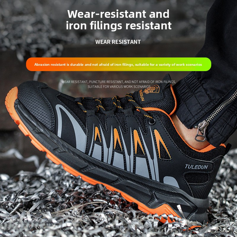 Safety Shoes Supplier - Men's Lightweight Summer Steel Toe PU Non-Slip