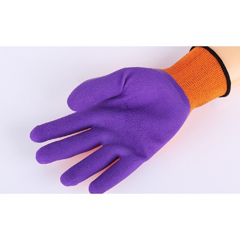 Latex Gloves Supplier - Purple Latex Foam Palm Garden Household