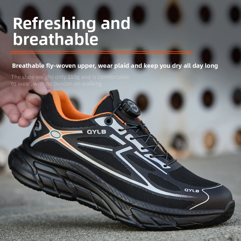 Safety Shoes Manufacturer - Unisex Quick-On Fly Knit Steel Toe