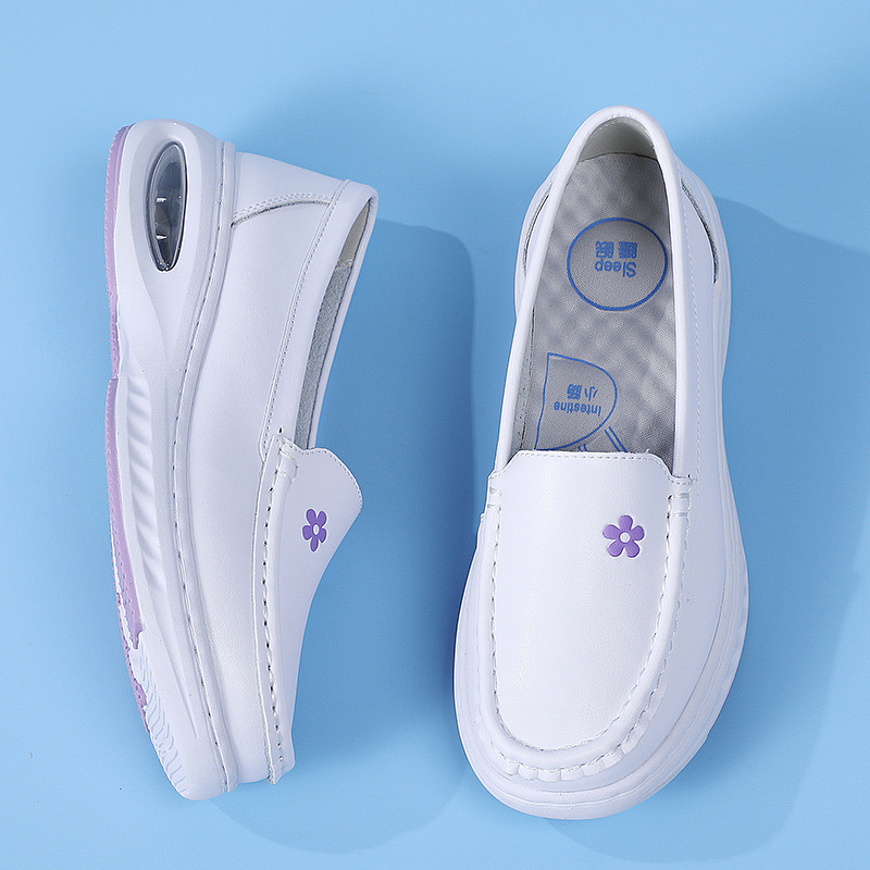 Nurse Shoes Supplier - Women's Genuine Leather Air Cushion EVA
