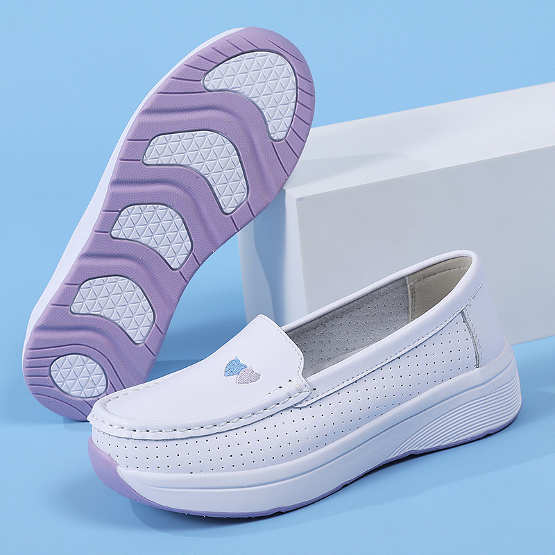 Nurse Shoes Manufacturer - Women's Genuine Leather Nurse Shoes Summer