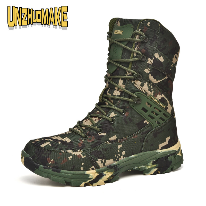 Hiking Boots Supplier - High Top Men's Tactical Rubber Sole Combatt