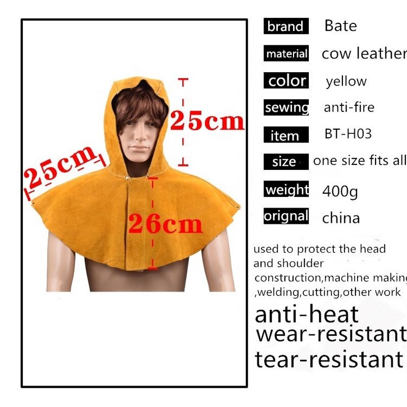 Welding Caps Manufacturer - Cow Split Leather Welding Caps