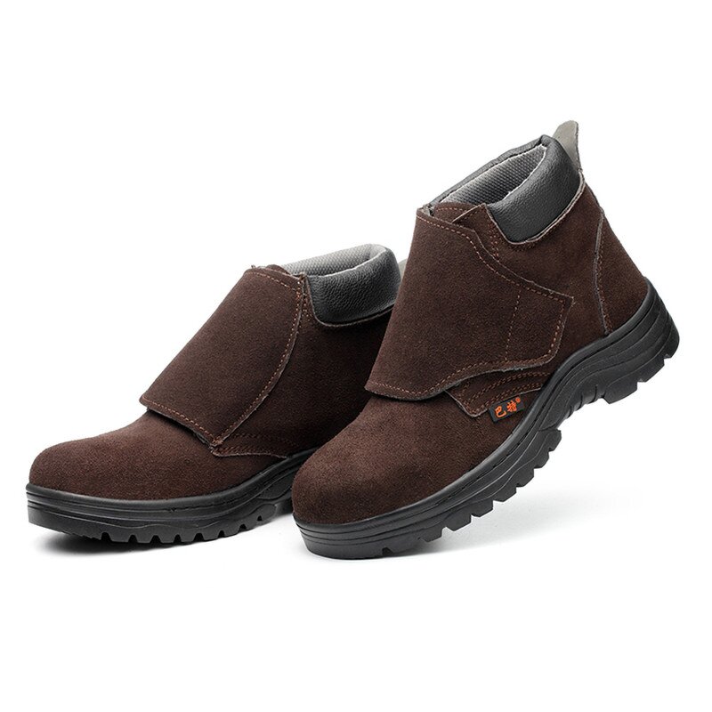 Welding Shoes Factory - Suede Leather Steel Toe Rubber Outsole Plate