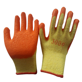 Construction Gloves Factory - Orange Rubber Coated Safety Working