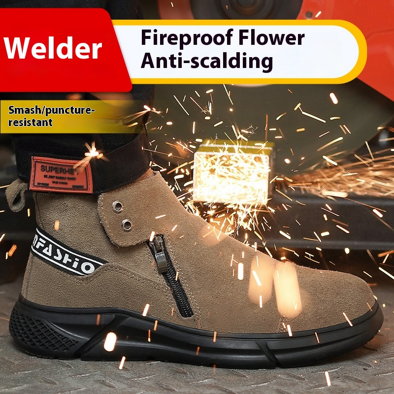 Welding Shoes Manufacturer - Durable Labor Protection Welder Anti-Spark