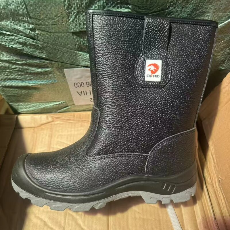 Safety Shoes Factory - Black Waterproof Leather Steel Toe Industrial