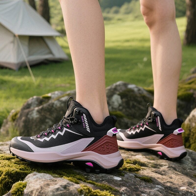 Hiking Boots Factory - Couple's TPU Waterproof Lace-up Hiking Boots