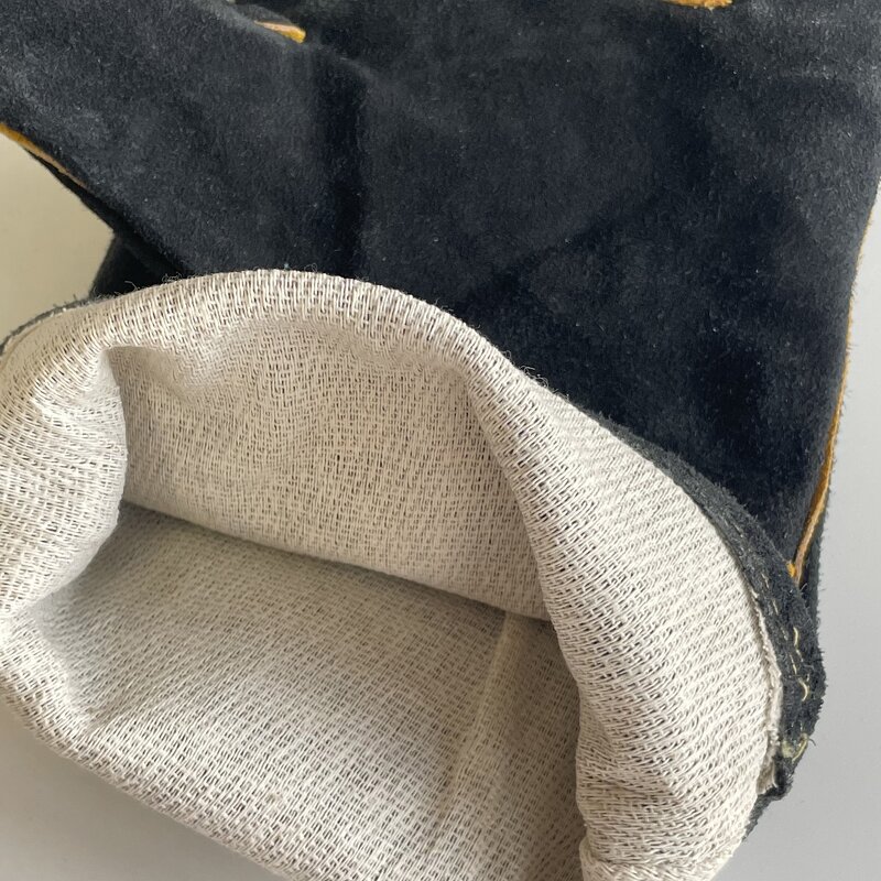 Welding Gloves Manufacturer - Black Split Cowhide Leather Custom