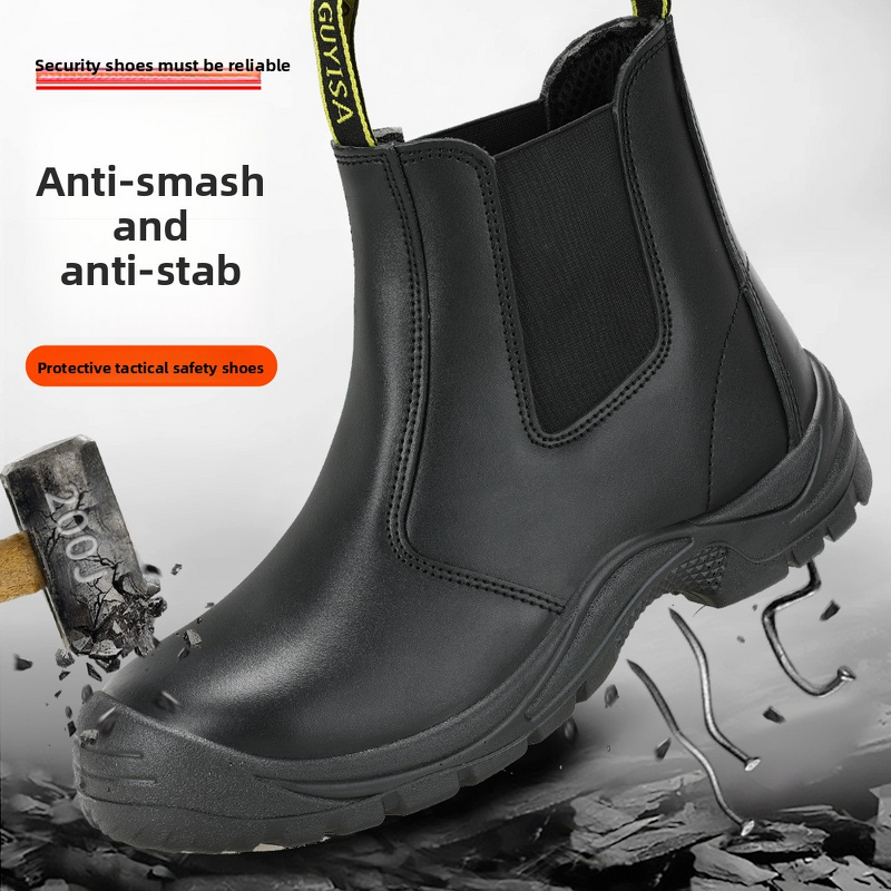 Safety Shoes Supplier - Anti-Static Steel Toe Cowhide Leather PU