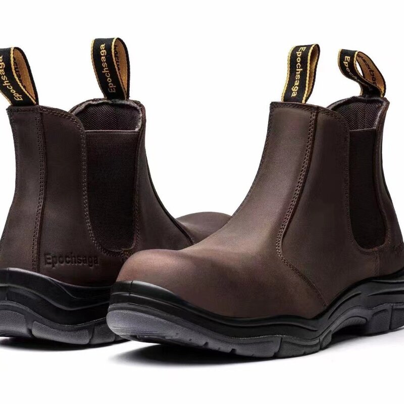 Safety Shoes Supplier - Brown Waterproof Genuine Leather Glass Fiber