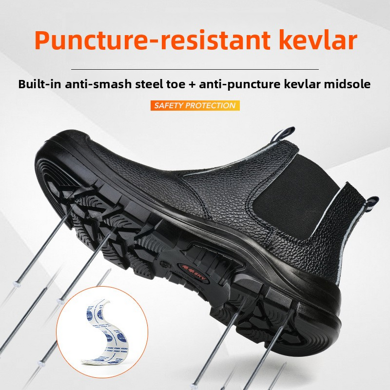 Safety Shoes Manufacturer - Men's Anti-Smash Steel Toe Slip-On PU