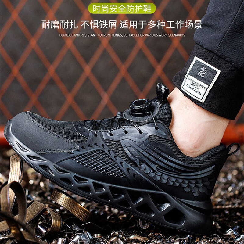 Safety Shoes Manufacturer - Men's Summer TPU Fly Knit Steel Toe EVA