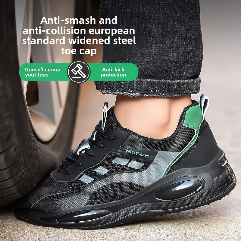 Safety Shoes Supplier - Cross-Border Fly Knit Steel Toe Kevlarr TPU