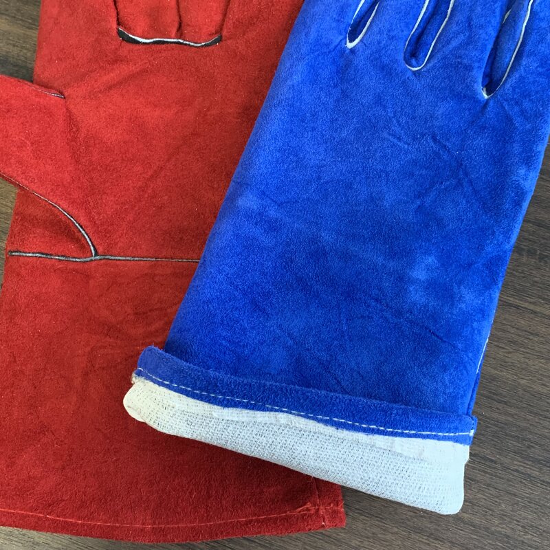 Welding Gloves Manufacturer - Custom Logo ISO 407 Cowhide Leather