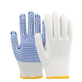 Work Gloves Manufacturer - Construction Site Cotton PVC Non-Slip