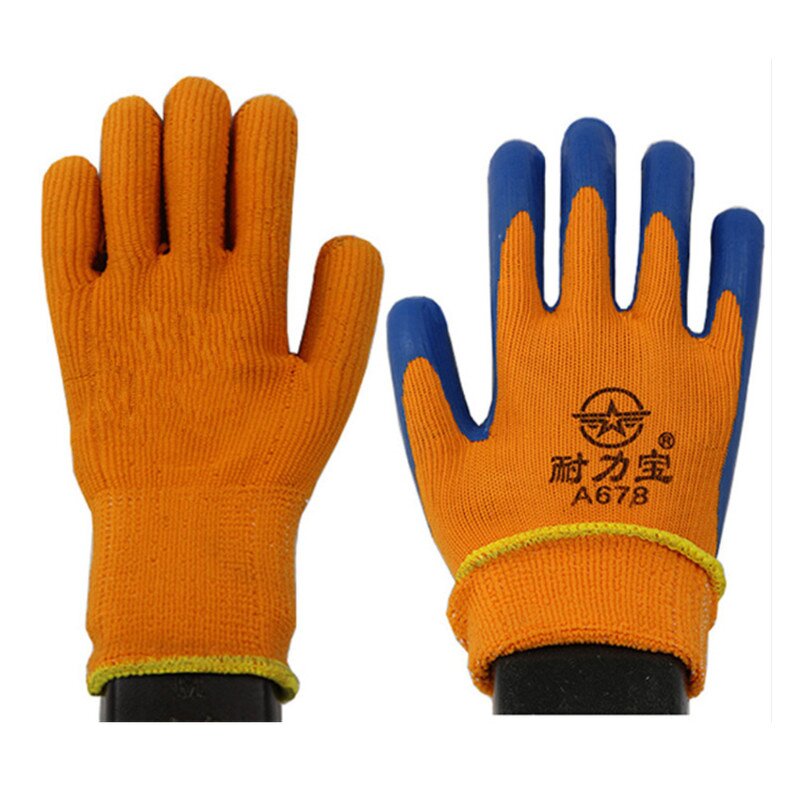 Working Gloves Manufacturer - Latex Terry Coated Winter Working Gloves