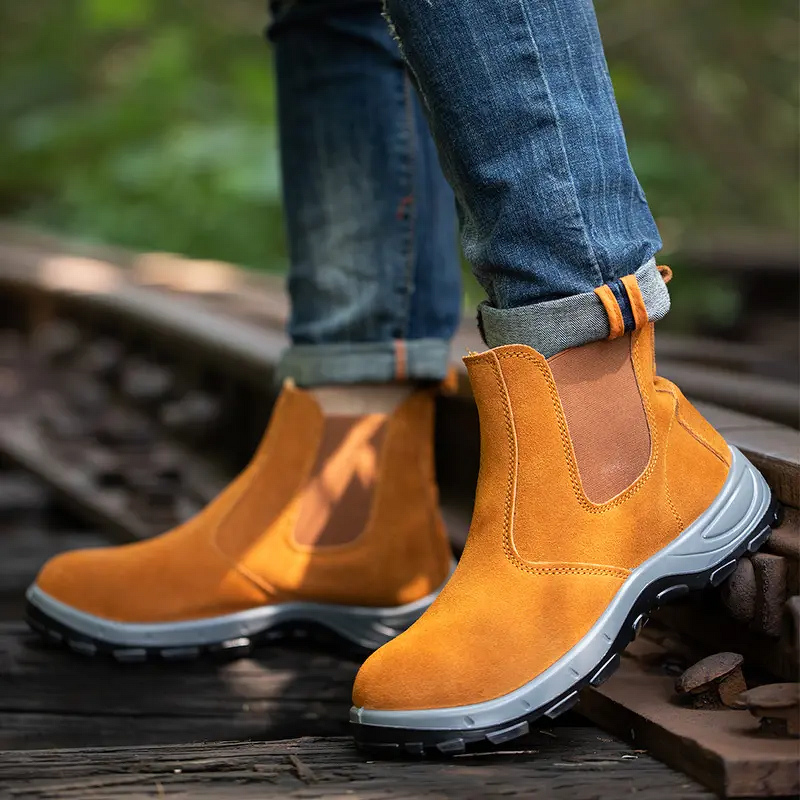 Welding Shoes Supplier - Genuine Leather Welding Premium Toe Caps