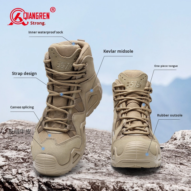 Hiking Boots Supplier - Men's Suede High Top Waterproof Tactical