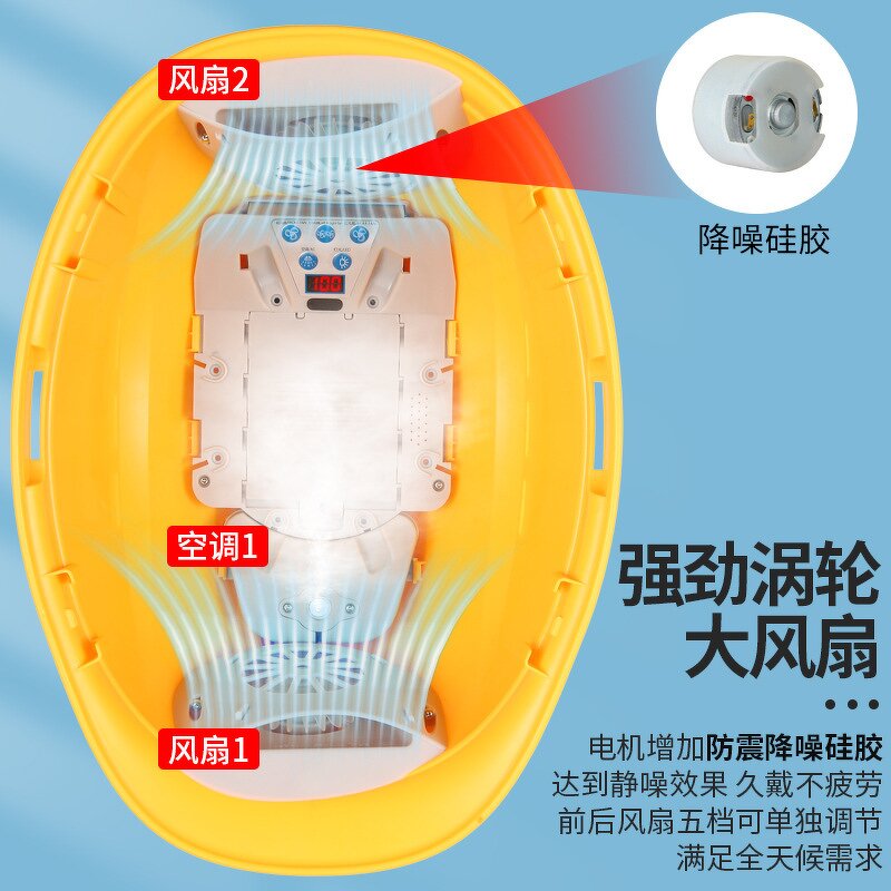 Safety Helmet Manufacturer - Rechargeable Fan Safety Helmet ABS Work