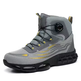 Safety Shoes Supplier - Men's Fly Knit Steel Toe PU Sole Rotating