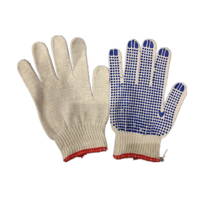 Work Gloves Factory - PVC Dotted Cotton Work Glove Construction
