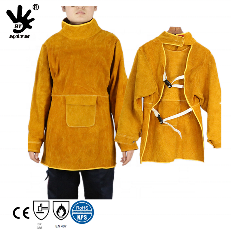 Welding Apron Factory - Leather With Sleeves Flame Resistant Cowhide