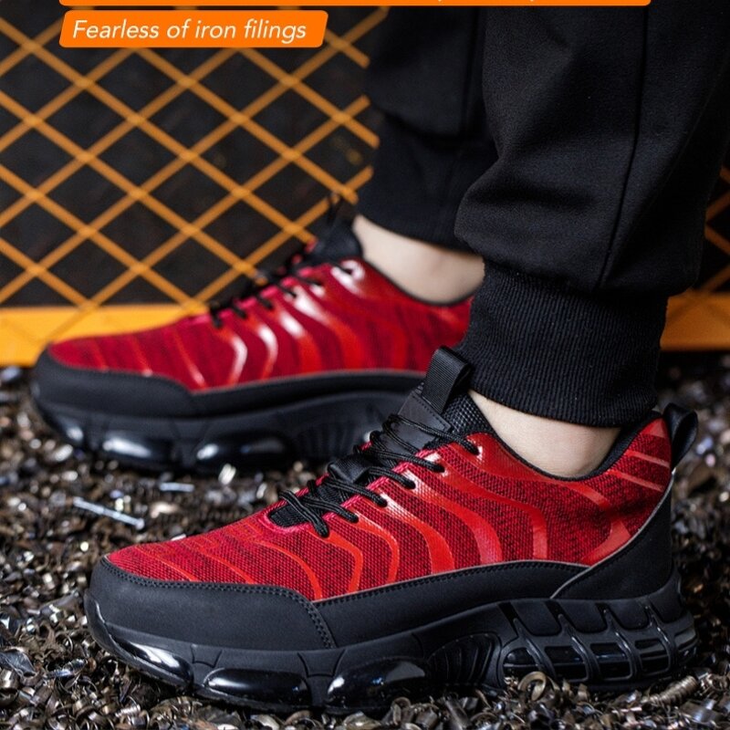 Safety Shoes Factory - Men's Colorful Fly Knit Steel Toe Kevlarr