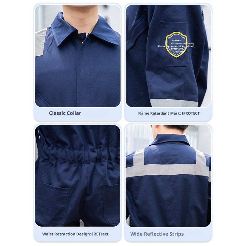 Work Wear Factory - Pure Cotton Anti-static Flame Retardant Overalls