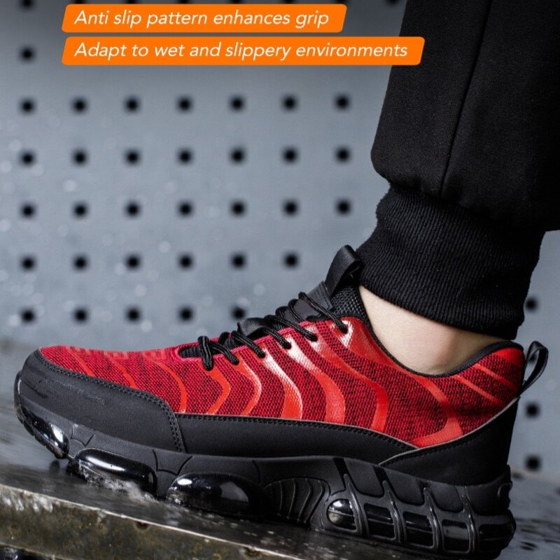 Safety Shoes Factory - Men's Colorful Fly Knit Steel Toe Kevlarr