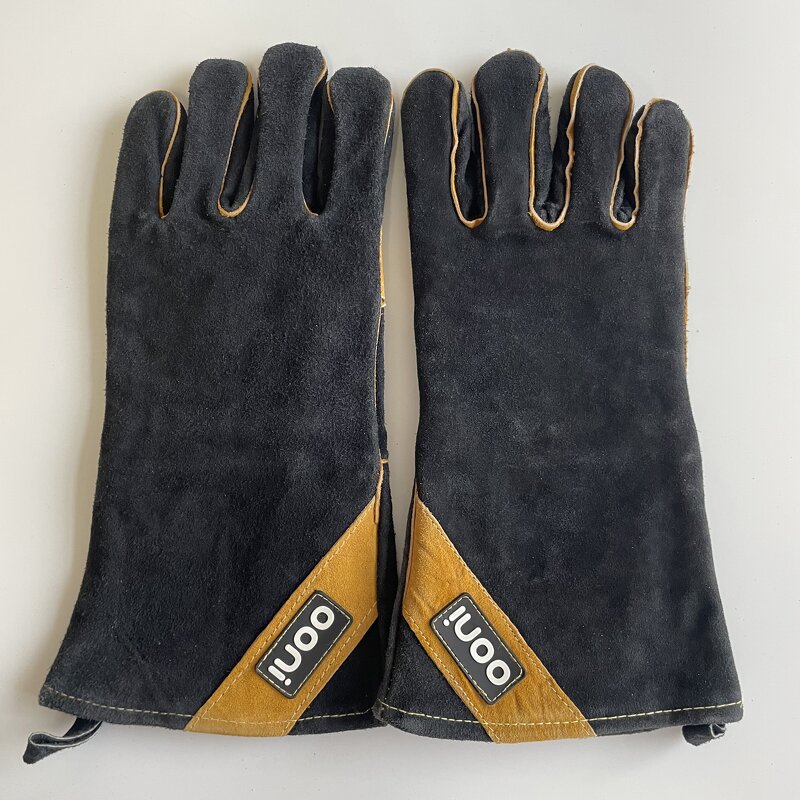 Welding Gloves Manufacturer - Black Split Cowhide Thickened Palm