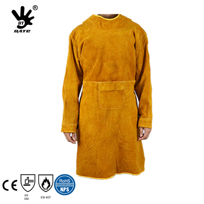 Welding Apron Factory - Leather With Sleeves Flame Resistant Cowhide