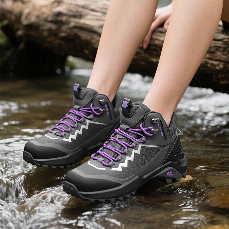 Hiking Boots Factory - Couple's TPU Waterproof Lace-up Hiking Boots