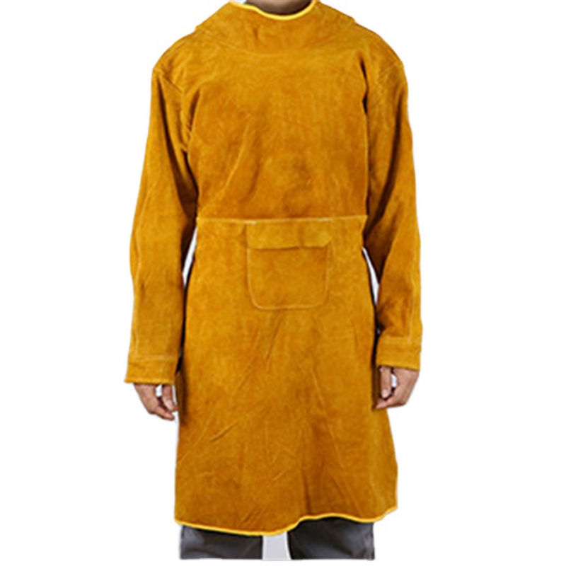 Welding Apron Supplier - Premium Cowhide Leather Full Sleeves