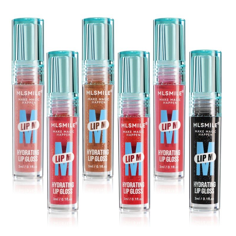 Lip Gloss Factory - Bulk 6 Color Liquid Non-Stick Cup Shimmer Gloss