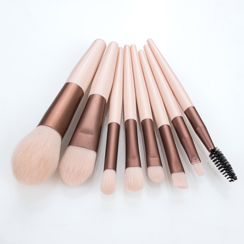 Makeup Brush Set Supplier - Bulk 5 Pcs Pink Slim Waist Brush Set