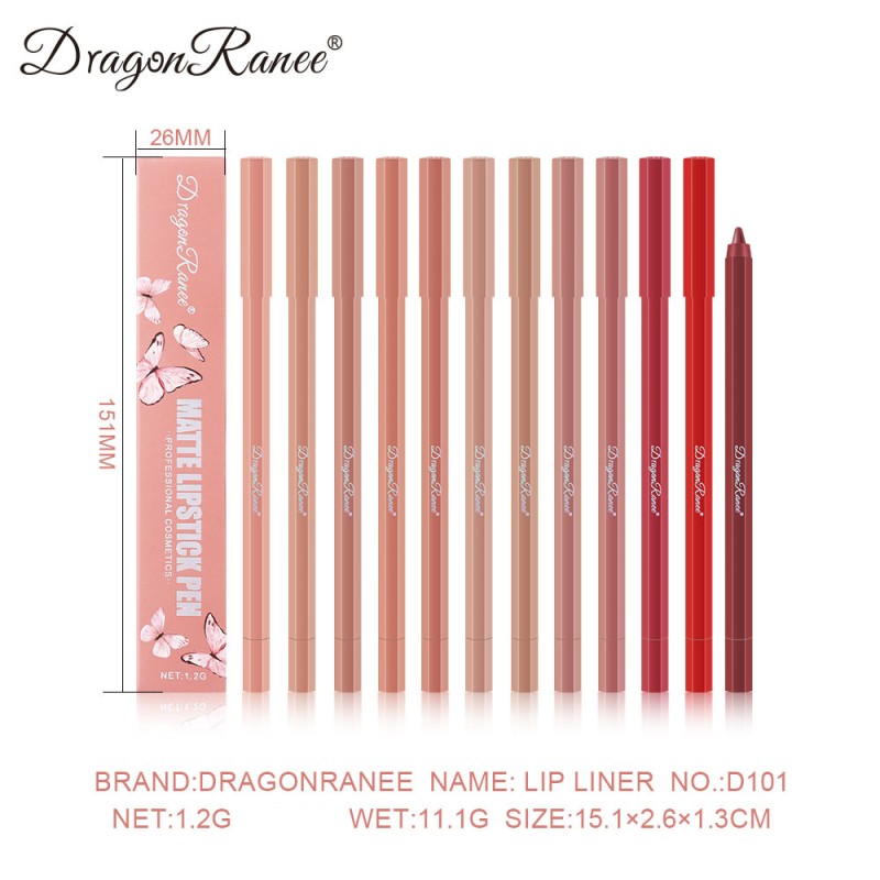 Lip Liner Pencil Supplier - Bulk 12 Color Velvet Matte Lip Liner Set