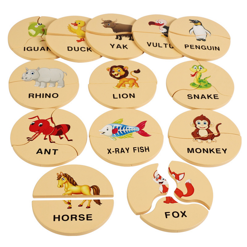 Wooden Puzzle Factory - OEM Round Cartoon Pattern Toy