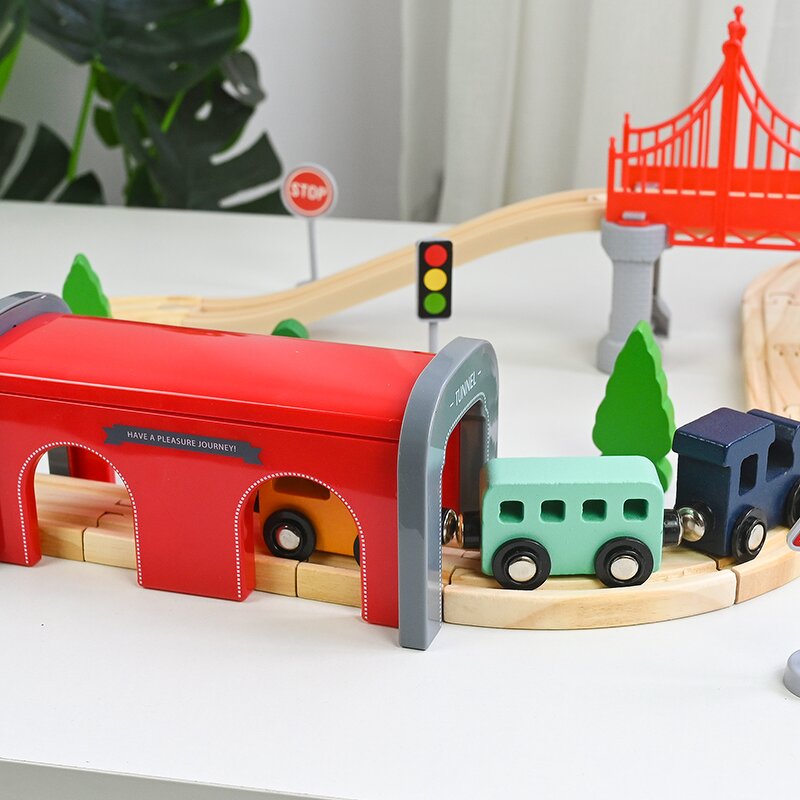 Wooden Tracks Factory - OEM Creative Electric Train Set