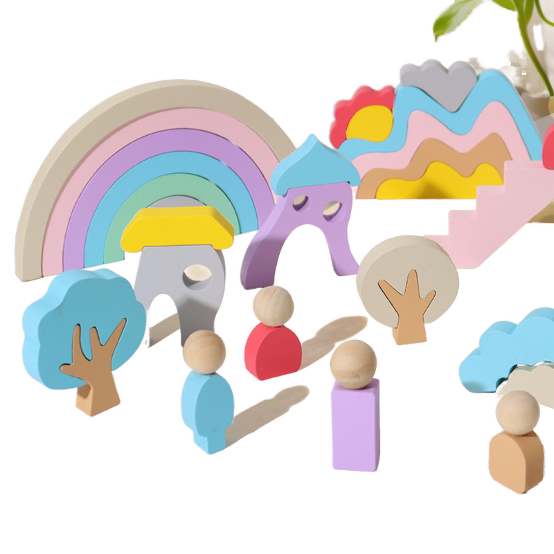 Wooden Blocks Factory - OEM Creative Storybrooke Rainbow
