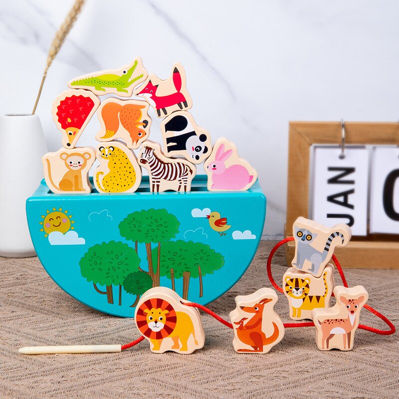 Children's Toys Factory - OEM 2 in 1 Animal Rope Beads