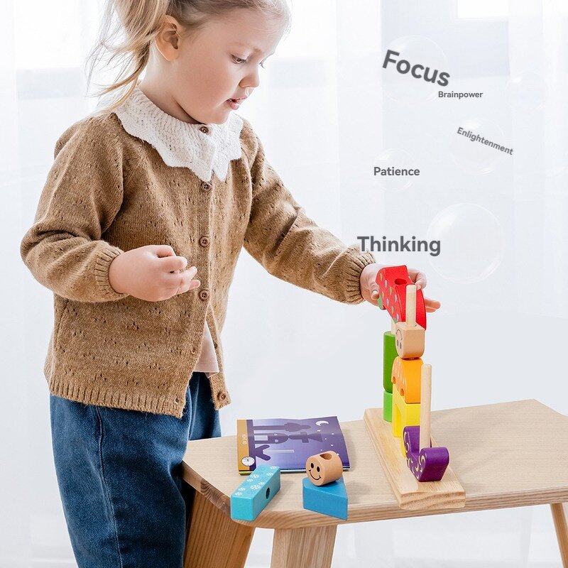 Wooden Blocks Factory - OEM Day Night Theme Stacking