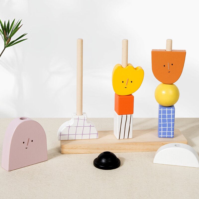 Educational Toys Factory - OEM Geometric Column Building Blocks