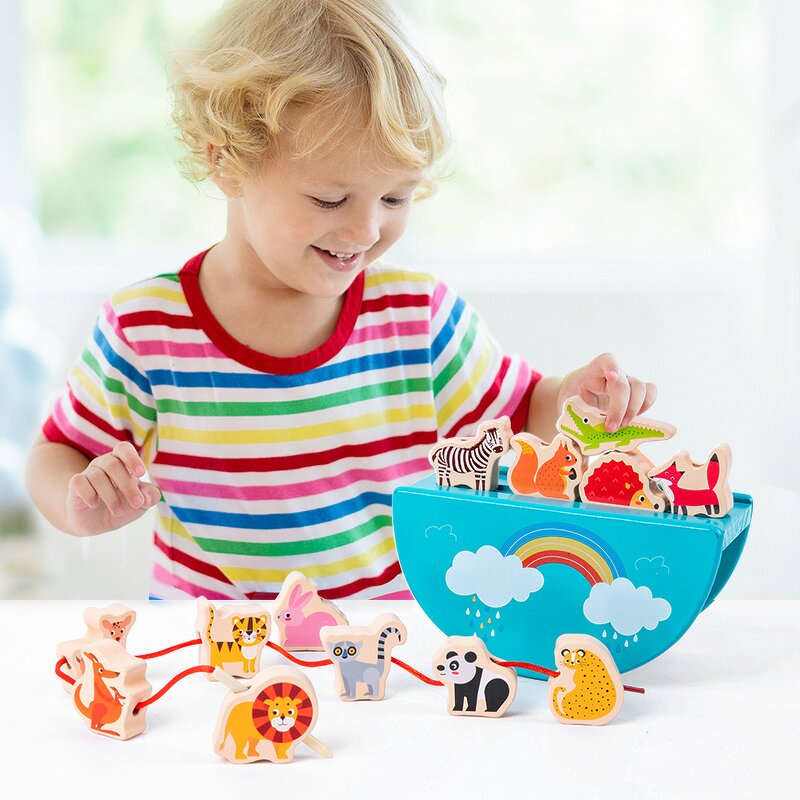 Children's Toys Factory - OEM 2 in 1 Animal Rope Beads