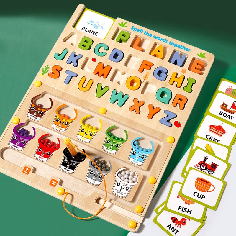 Educational Toys Factory - OEM Spelling Beads Maze Board