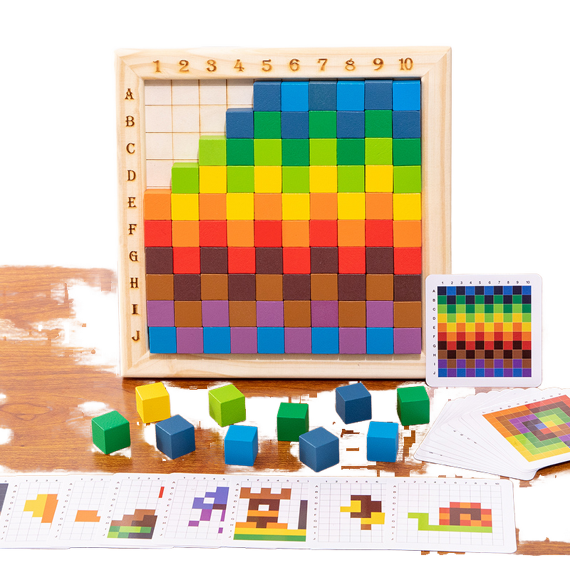 Wooden Blocks Factory - OEM Rainbow Counting Teaching
