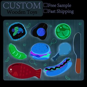 Educational Toys Factory - OEM Wooden Fruits Vegetables Cutting